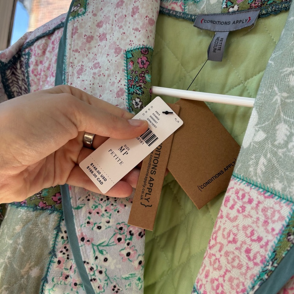 NWT Patchwork Quilted Jacket - Picture 4 of 5